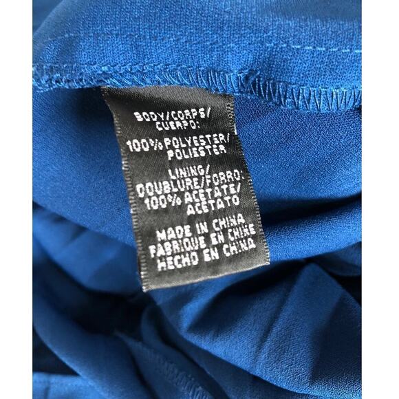 Jill Jill Stuart Dress Pleated Popover Sleeveless Square Neck Maxi Gown Blue 2 - Picture 9 of 10